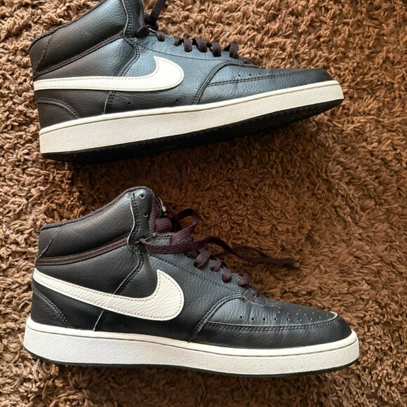 Nike Men’s Court Vision Mid NN Sneaker BLK/WHT DN3577-001 - Picture 2 of 5